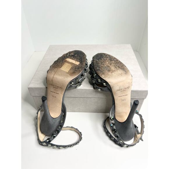 Jimmy Choo Jigsaw Embellished Sandals, 36.5 - Picture 6 of 7